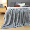 Aoibox 4-Piece Flannel Fleece Throw Blanket Set, Soft & Warm Waffle Textured for Bed & Couch, Lightweight, No Shedding, Neutral Colors - 4 of 4