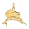 Black Bow Jewelry 14k Yellow Gold Polished Sailfish Pendant - 3 of 4