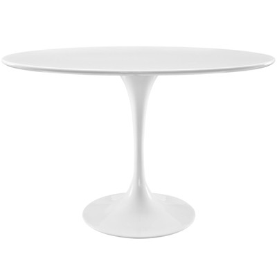 Photo 1 of 48 Lippa Oval Wood Top Dining Table White - Modway