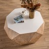 NicBex Modern 38.2" Octagonal Coffee Table with Three-Dimensional Embossed Designfor Living Room - 3 of 4