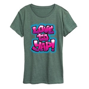 Women's - Instant Message - Love To Yap Short Sleeve Graphic T-Shirt - 1 of 4