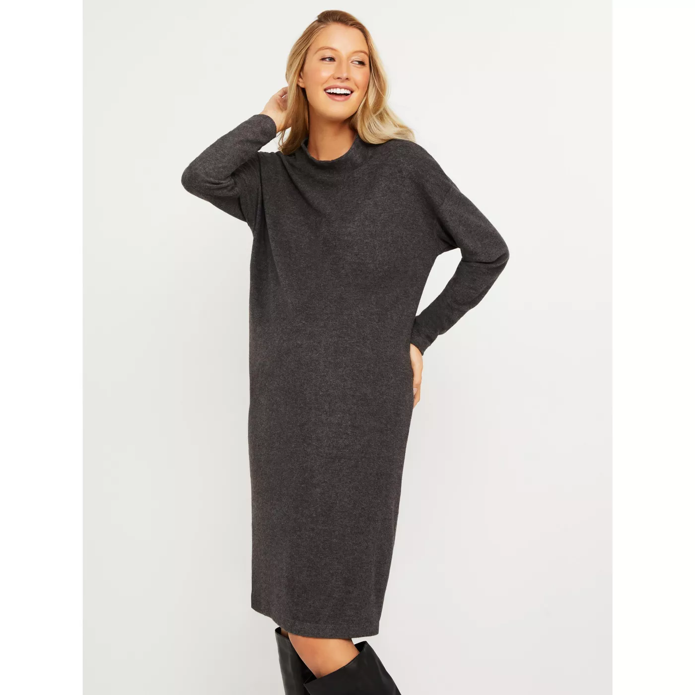 Motherhood Maternity | Brushed Hacci Maternity Dress