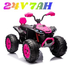 Jojoka 24 Volt Kids ATV Ride-On, Electric 4 Wheeler with 2-Seater, Ride on Toys for Big Kids with Bluetooth, Lights, Music, High Low Speed - 1 of 4