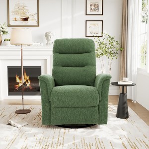 Christopher Knight Home Kal Modern Swivel Rocking Chenille Upholstered Recliner with 8-Point Massage and Adjustable Backrest - 1 of 4