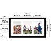 Americanflat 10x20 Collage Picture Frame with Three 5x7 Displays in Black - Composite Wood with Shatter Resistant Glass - 2 of 4