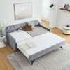 Twin Size Upholstered Daybed with Twin Size Erectable Trundle and USB Charging Design for Bedroom or Guest Room - 2 of 4