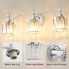 POWLIG 26-in 3-Light Chrome Dimmable Bathroom Transitional Vanity Light with Crystal Shade - 4 of 4