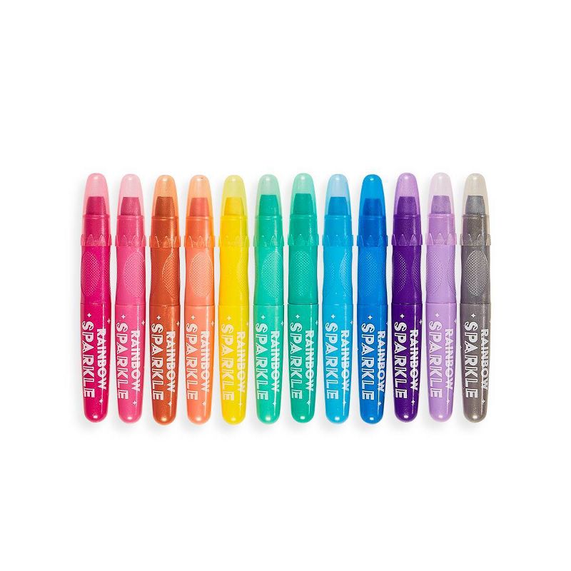 Rainbow Sparkle Metallic Watercolor Gel Crayons - Set of 12, 2 of 5