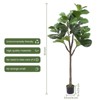 5FT Artificial Dracaena Tree, Tall Potted Artificial Dracaena Plant, Fake Floor Plant in Pot, Artificial Tree for Home Office Living Room Decor - 2 of 4