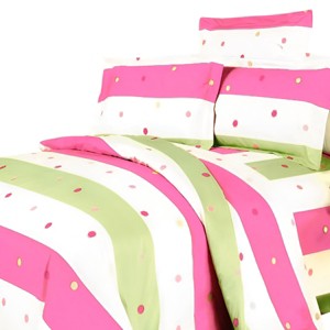 Slickblue 6/8 PC Bedding Comforter Set, 14in Pocket Sheet, Down Alternative, Anti-Pilling Finish, Pink, 4 Sizes - 1 of 3