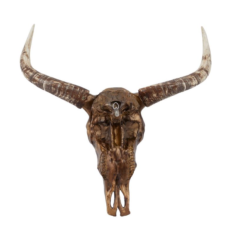 Polystone Cow Carved Skull Wall Decor - Olivia & May, 5 of 7