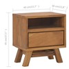 vidaXL Bedside Cabinet 15.7"x11.8"x17.7" Solid Teak Wood - 4 of 4