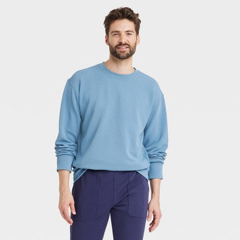 Men's Heavy Waffle Crewneck Sweatshirt - All In Motion™ Light Blue Xl :  Target