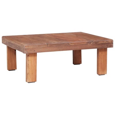 vidaXL Coffee Table Brown Solid mahogany wood Medium Durable