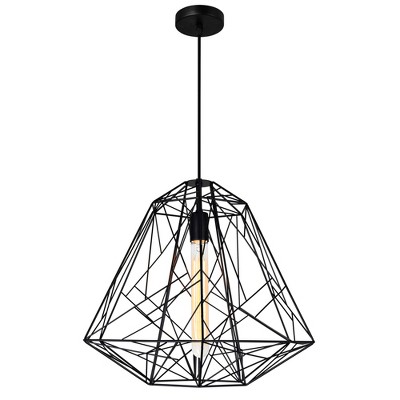 CWI Lighting Bagheera 1 Light Down Pendant With Black Finish