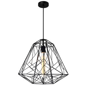 CWI Lighting Bagheera 1 Light Down Pendant With Black Finish - 1 of 4