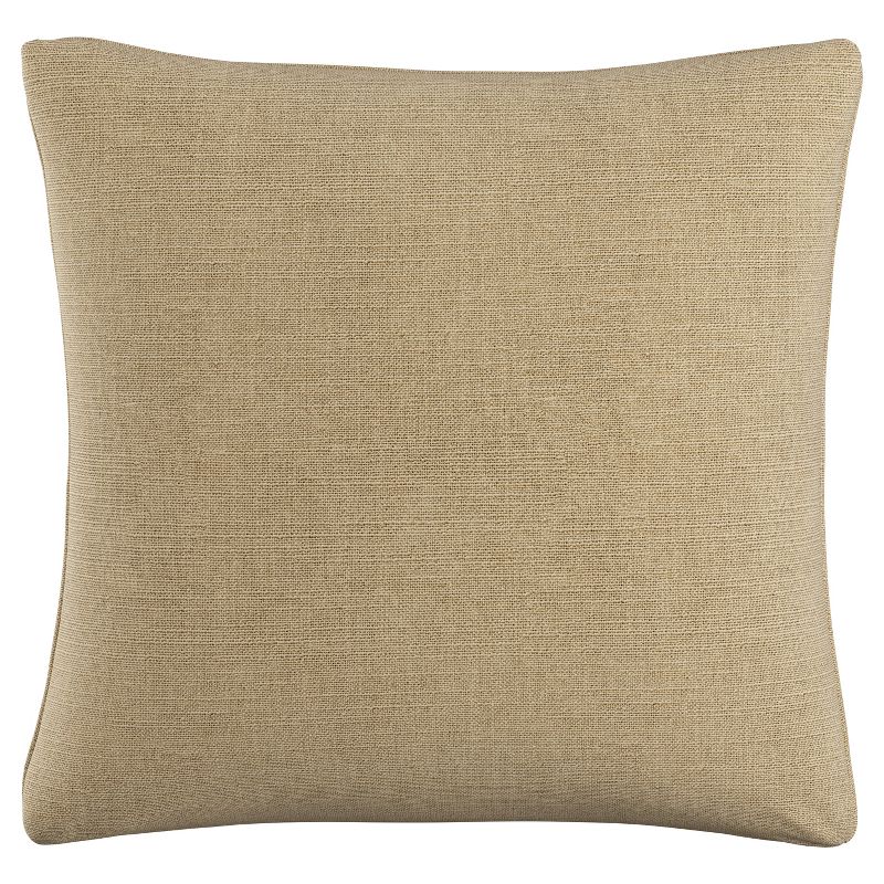 Tan Linen Polyester Throw Pillow (20&#34;x20&#34;) - Skyline Furniture, 1 of 8