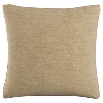 Tan Linen Polyester Throw Pillow (20"x20") - Skyline Furniture
