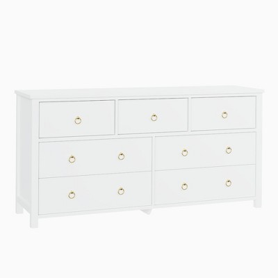 6 Drawer Dresser for Bedroom,  Wide Wood Dresser with 6 Deep Drawers - Spacious Top Chest of Drawers with Built-in Organizer for Bedroom
