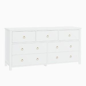 6 Drawer Dresser for Bedroom,  Wide Wood Dresser with 6 Deep Drawers - Spacious Top Chest of Drawers with Built-in Organizer for Bedroom - 1 of 4
