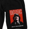 ACDC Lock Up Your Daughters Men's Black Sleep Pajama Shorts - 2 of 4