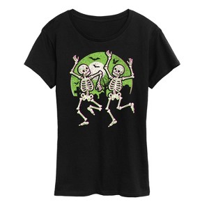 Women's - Instant Message - Dancing Skeletons Short Sleeve Graphic T-Shirt - 1 of 4