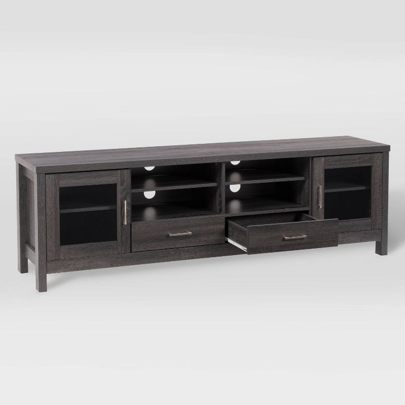 Hollywood TV Stand for TVs up to 80&#34; Dark Gray - CorLiving, 4 of 12