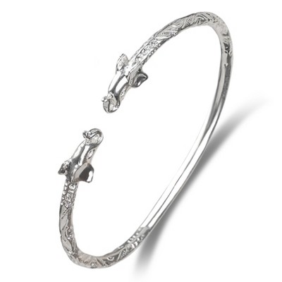 Better Jewelry, Elephant .925 Sterling Silver West Indian Bangle, 1 piece