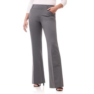 Rekucci Women’s Smart Stretch Wide Leg Pull-On Pants – Business Casual Desk to Dinner Style - 1 of 4