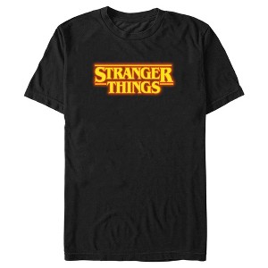 Men's Stranger Things Orange Logo T-Shirt - 1 of 4