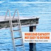 VEVOR Aluminum Dock Ladder 5 Steps, Removable Boat Ladder 16-Inch Wide Step, Pontoon Ladder Pool Stairs w/Handrails - 3 of 4