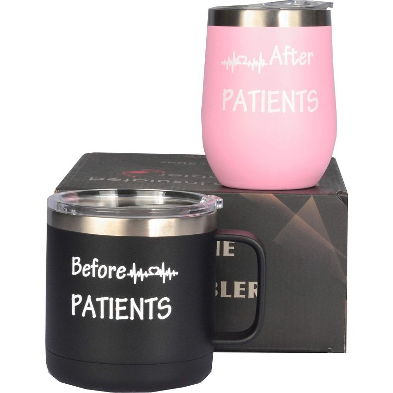 Meant2tobe Before Patients After Patients Coffee Mug Tumbler - Black, 1 of 4