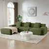 TiramisuBest 113" Corduroy L Sectional Corduroy Sectional Sofa Deep Seat Modular Oversized 3 Seater Couch No Assembly Vacuum Compression Sofa - 2 of 4