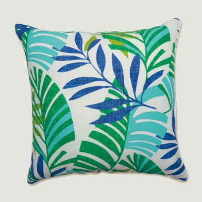 Pillow Perfect - 25" Indoor Outdoor Floor Pillow Islamorada Blue/Green