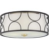 Progress Lighting Landree 3-Light Flush Mount, Black Finish, White Silk Shade - image 2 of 4