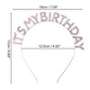 Unique Bargains Women's Classic Rainbow Birthday Headband 7.09"x6.69" Pink 1 Pc - 3 of 4
