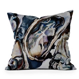Deny Designs Fine Art By Clau Robles Gil Center Panel Oyster Triptych Square Indoor Throw Pillow - 1 of 4