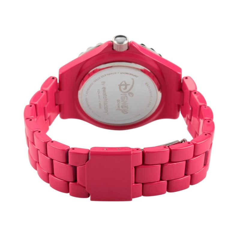 Women&#39;s Disney Minnie Mouse Enamel Glitter Watch - Pink, 3 of 6