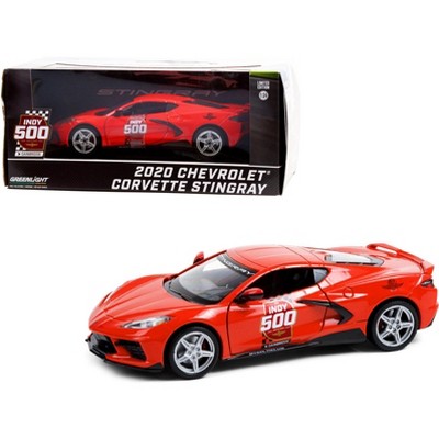 2020 Chevrolet Corvette C8 Stingray Coupe Red Official Pace Car 104th Running of the Indianapolis 500 1/24 Diecast by Greenlight