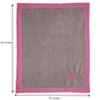Bacati - Love Aztec Black/Fuchsia Grey Hello Embroidered Blanket - 2 of 3