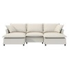 YOOCOZZ Chenille Upholstered Sectional Sofa with Movable Ottoman and 2 Pillows - 2 of 4