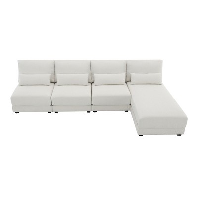 NicBex Modern 120" Sectional Sofa Modular L Shaped Sofa Couch with Reversible Chaise for Living Room Apartment