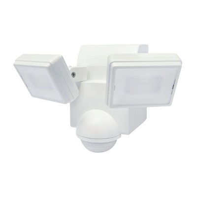 IQ America Motion Security Flood Light, Battery-Powered, 700 Lumen LED, Wall/Eave Mount for Shed, Storage, Attic, Garage, Grill Light, White