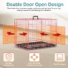 FDW 18-48in Dog Crates for Dogs Folding Mental Wire Crates Dog Kennels Pet Crate with Removable Tray and Handle - 4 of 4