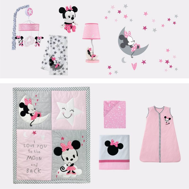 Lambs &#38; Ivy Disney Baby Nursery Crib Fitted Sheet - Minnie Mouse, 4 of 5