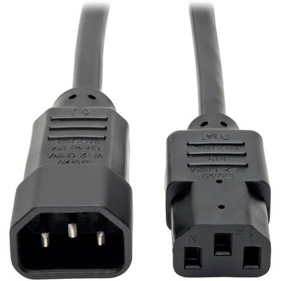  Tripp Lite Computer Power Extension Cord - 13A, 16AWG (IEC-320-C14 to IEC-320-C13) 2-ft. 