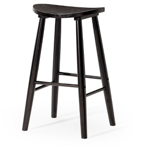 Luna Counter Stool in Rustic Natural Wood Finish - 1 of 4