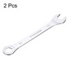 Unique Bargains CR-V 6-Point Ended Box 15 Degree Offset Open End Metric Thin Combination Wrench 2 Pcs - 3 of 4