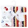 Hudson Baby Infant Girl Cotton Flannel Burp Cloths, Wildflower, One Size - 2 of 4