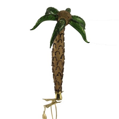 Morawski 6.75" Palm Tree Clip On Ornament Free Blown Nativity  -  Tree Ornaments